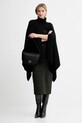 Poncho με προσθήκη μαλλιού BOSS 50551146 μαύρο AW25