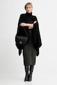 Pončo s prímesou vlny BOSS Larenia_poncho 50551146 čierna AW25