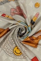 Moschino eșarfă de mătase gri M3285.3549