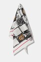 Moschino eșarfă de mătase matase alb M5842.50221