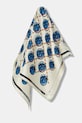 Tory Burch eșarfă de mătase Stamped T Monogram matase bej 178248.100