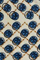 Tory Burch apaszka jedwabna Stamped T Monogram 178248.100 beżowy AW25