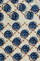 Tory Burch eșarfă de mătase Stamped T Monogram 178248.100 bej AW25