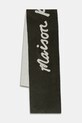 Maison Kitsuné szalik z dodatkiem wełny Handwriting z dodatkiem wełny zielony PM06202WB0038