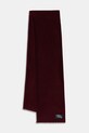 Maison Kitsuné szalik wełniany Wool Fringe wełna bordowy PW06200WB0028