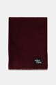 Maison Kitsuné szalik wełniany Wool Fringe PW06200WB0028 bordowy AW25