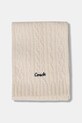 Coach szalik z domieszką wełny 29CCL89 beżowy AW25