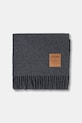 GANNI wool scarf Double Face Wool Solid A6932 gray AW25