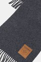 Accessories GANNI wool scarf Double Face Wool Solid A6932 gray