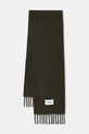 Marc O'Polo szalik wełniany tkanina zielony 5000007136