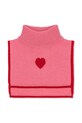 Konges Sløjd komin wełniany dziecięcy COLLETTE NECKWARMER średniej grubości różowy KS103461.9BYA