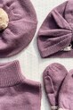 Konges Sløjd komin wełniany dziecięcy LOULI NECKWARMER KS103501.9BYA fioletowy