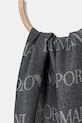 Emporio Armani szalik z dodatkiem wełny EM004238.AF21541 granatowy AW25