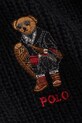 Polo Ralph Lauren szalik z dodatkiem wełny 449P02042 czarny AW25