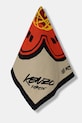 Kenzo apaszka bawełniana Kenzo x Futura wzorzyste beżowy FF68EU230PEH