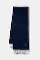 Tommy Hilfiger szalik wełniany wełna granatowy AM0AM13789