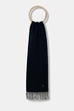 Trussardi szalik wełniany wełna granatowy S600C000002N