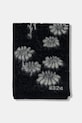 032C szalik z dodatkiem wełny 'Melting Daisies' F25.UAK.3331.000 czarny AW25