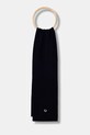 Fred Perry szalik z dodatkiem wełny gładkie granatowy C8140