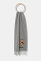 Μάλλινο κασκόλ Moschino μαλλί γκρί M3330.30835