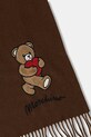 Vlněná šála Moschino M3330.30835 hnědá AW25