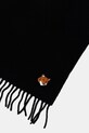 Akcesoria Maison Kitsuné szalik wełniany Fox Head PM06201WB0044 czarny