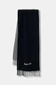 Sporty & Rich szalik wełniany Signature Logo Duo gruba szary AC08566326GY24