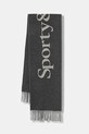 Sporty & Rich szalik wełniany Big Serif gładkie szary AC05262300GY16