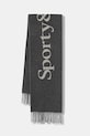 Sporty & Rich szalik wełniany Big Serif gładkie szary AC05262300GY16