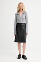 MUNTHE spódnica skórzana LOCUS 253123325303 czarny AW25