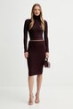 Юбка Elisabetta Franchi GK20B56E2 бордо AW25