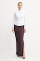 Elisabetta Franchi fustă GO11156E2 burgundia AW25