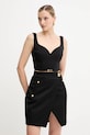 Вовняна спідниця Elisabetta Franchi чорний GO12656E2
