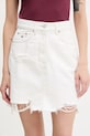 Rifľová sukňa Tommy Jeans rifľovina béžová DW0DW21068