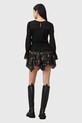 AllSaints fustă din bumbac DELILAH W032RC negru