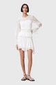 AllSaints fustă PAMELA uni alb W039RC