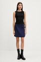 Φούστα από μείγμα μαλλιού HUGO 50544796 σκούρο μπλε AW25
