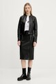 HUGO spódnica skórzana 50542308 czarny AW25