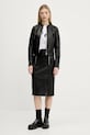 HUGO fustă de piele 50542308 negru AW25