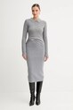 Pinko spódnica z dodatkiem wełny 105489.A2Q9 szary AW25