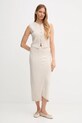OUI spódnica z wełną 88299 beżowy AW25
