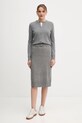 Sukně s příměsí vlny United Colors of Benetton 112HD001V šedá AW25