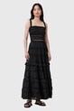 AllSaints fustă TALIA uni negru W041RC