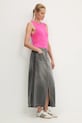 Jeans krilo adidas Originals Denim Long Skirt JW2659 siva AW25
