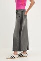 Rifľová sukňa adidas Originals Denim Long Skirt sivá JW2659