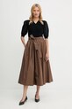 Sukně Weekend Max Mara ZARDA 2525106031600 hnědá AW25