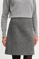 Weekend Max Mara spódnica wełniana MARCHE tkanina szary 2525106022600