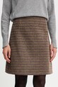 Φούστα με προσθήκη μαλλιού Weekend Max Mara VATA λεπτό μοτίβο μπορντό 2525106072600
