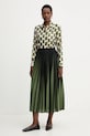 Weekend Max Mara fustă BORA 2525106082600 verde AW25