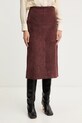 Weekend Max Mara spódnica zamszowa PALA casual czerwony 2525406022600